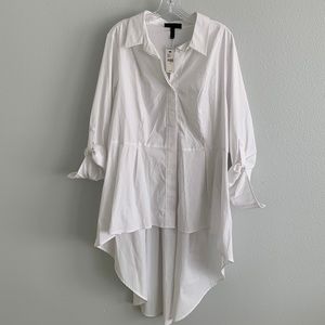 Long train Button Down Shirt